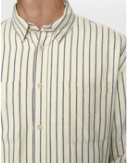 Anerkjendt 902178 aklasse stripe l/s shirt 9503 tofu Beige - XL