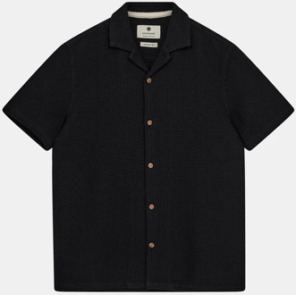 Anerkjendt Akleon waffle shirt 901457 black Zwart - XL