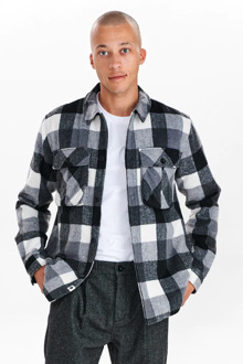 Anerkjendt Anerkjend style 900834 aksigurd checked lumber jacket 0526 dark grey mel Grijs