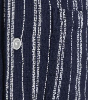 Anerkjendt Anerkjendt Short Sleeve Overhemd Leo Dobby Navy Donkerblauw - M,XL
