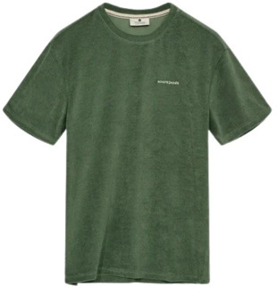 Anerkjendt Groene Frotte Tee Korte Mouw T-shirt Anerkjendt , Green , Heren - Xl,L,M,S