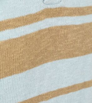 Anerkjendt Sofus T-shirt Lichtblauw Gestreept Beige - L,XL