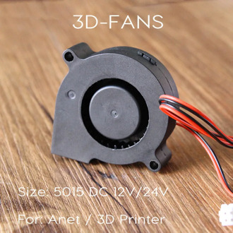 Anet A8 A6 5015 Air blower 12V 24V Ultra-quiet Oil Bearing about 7500 RPM Turbo Small Fan For 3D Printer