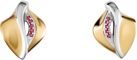 'Anet' Dames 925 Sterling Zilveren Oorbellen - Zilver/Goud ZO-7520/G Zilver en goud - One Size