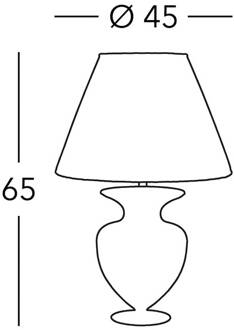 Anfora tafellamp, kleurrijk, hoogte 65 cm, glas kleurrijk, wit