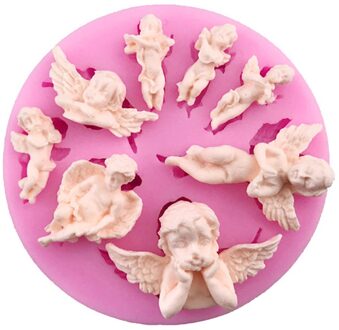 Angel Baby Roze Siliconen Mal Chocolade Snoep Mallen Fondant Cake Decorating Gereedschap Diy Cake Gebak Bakken Mallen