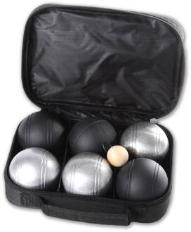 Angel Sports jeu de boules set - 6 stuks Zilverkleurig