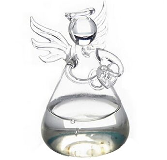 Angel Vorm Vaas Helder Bloem Plant Stand Hydrocultuur Container Ornament Micro Landschap Home Office Wedding Decor 7.5X12CM