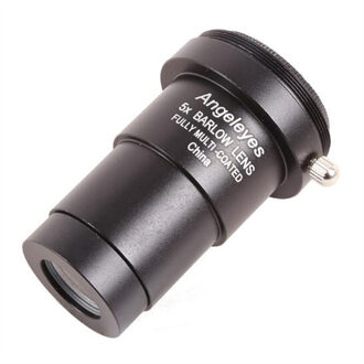 Angeleyes Metal 1.25 Inch 5X Extender Telescoop Dubbele Universele 5X Barlow Lens Zwarte Kleur Barlow Spiegel AngeleyesBlack5X