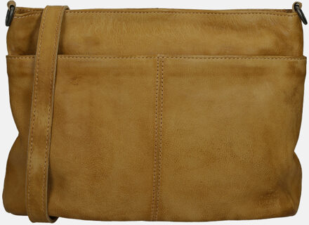 Angelica Leren Hobotas / Schoudertas - Geel