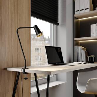 Angelina klemlamp, zwart/goud, metaal, 47cm zwart, goud