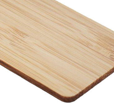 Angleboo rechthoekige bamboe sleutelhanger - maat One size Bruin/groen