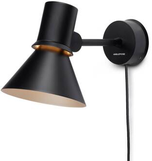 Anglepoise Type 80 W1 wandlamp, stekker, zwart mat zwart