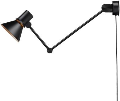 Anglepoise Type 80 W3 wandlamp, stekker, zwart mat zwart