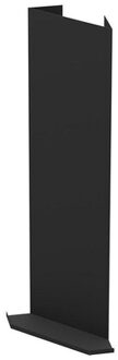 Anglo hoekplanchet - 20x20x72cm - te combineren met plakspiegel 10x70cm - staal zwart mat 1901512