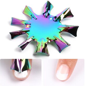 Angnya 11 Maten C-Vorm Rvs Q-Franse Acryl Nail Cutter Franse Smile Line Film Voor nail Salons Enkel Stuk 3