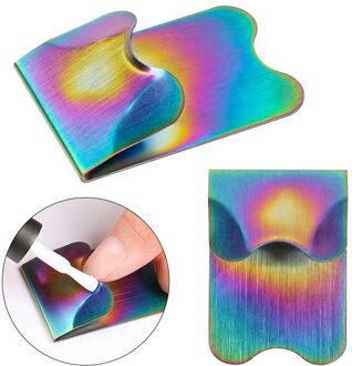 Angnya 11 Maten C-Vorm Rvs Q-Franse Acryl Nail Cutter Franse Smile Line Film Voor nail Salons Enkel Stuk 4