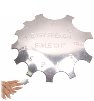 Angnya 11 Maten C-Vorm Rvs Q-Franse Acryl Nail Cutter Franse Smile Line Film Voor nail Salons Enkel Stuk