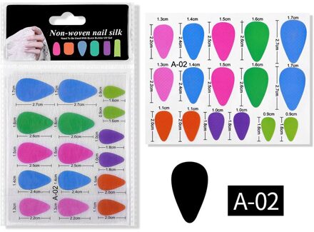 ANGNYA 2 stuks Zijde Glasvezel voor Nail Uitbreiding Vorm Niet-geweven Zijde UV Gel Building Fiber Franse Acryl DIY manicure Gereedschap A-02