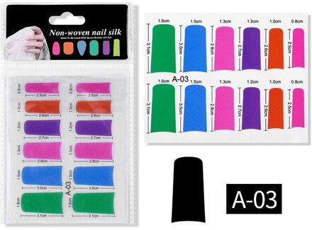 ANGNYA 2 stuks Zijde Glasvezel voor Nail Uitbreiding Vorm Niet-geweven Zijde UV Gel Building Fiber Franse Acryl DIY manicure Gereedschap A-03
