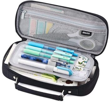 Angoo Etui Grote Capaciteit Etui College School Kantoor Grote Potlood Pouch Tas Voor Meisjes Jongens Tieners