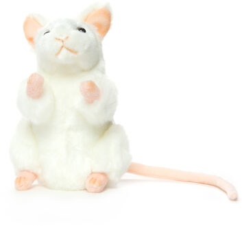 Anima Witte knuffel muis 16 cm
