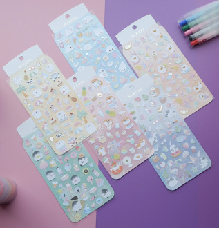 Animal Cold Drink Ice Cream Kawaii Plane Decorative Stationery Stickers Scrapbooking DIY Diary Album Stick Label