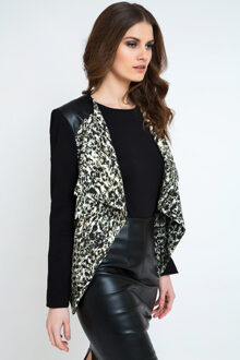 Animal Print Drape Vest - maat EU 38 / UK 10 Olijf