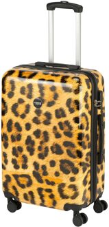 Animal Print - Reiskoffer - Leopard - Medium - 66cm - Dubbele wielen Multikleur