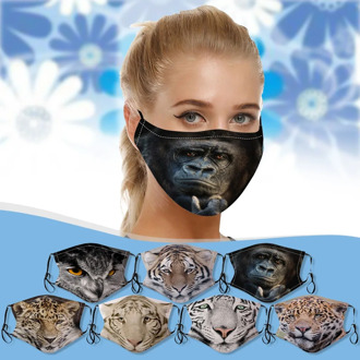 Animal Printed Face Mask Reusable Mask Adult Protective Mouth Cover Washable Mouth Mask Breathable Mouth Caps mascarillas
