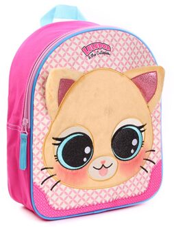 Animals Kinderrugzak Unisex - Roze - Kat in pluche