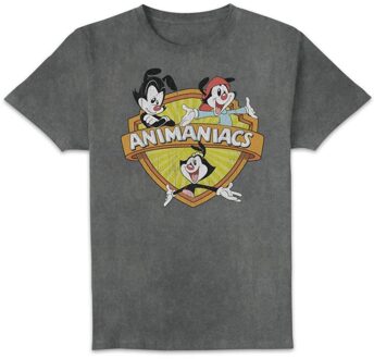 Animaniacs Retro Logo Unisex T-Shirt - Black Acid Wash - XXL