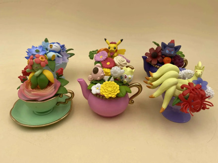 Anime 6pcs/set Pocket Ninetales Bellossom Zorua Cup Sign Action Figure Model Toys