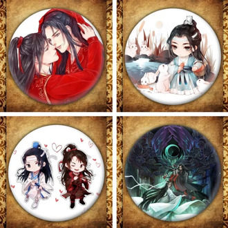 Anime Mo Dao Zu Shi Display Badge Fashion Cartoon Grandmaster of Demonic Cultivation Metal Bag Brooches Pin Collection Gift