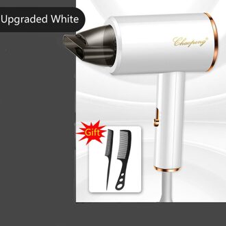 Anion Föhn 5 Minuten Snel Droog Föhn Professinal Intelligente Constante Temperatuur 5 Speed Lichtgewicht En Rustige Haardroger Upgraded wit