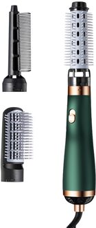 Anion Haardrogers Multifunctionele Modellering Air Brush Föhn Borstel Haar Elektrische Steil Haar/Krullen Borstels Curler groen
