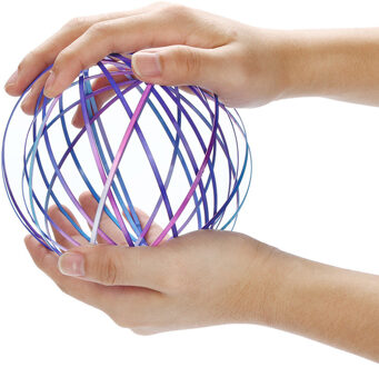 Aniti-Stress Rvs 3D Vloeistof Rotatie Magic Armband Kleurrijke Flow Ring Intelligent Speelgoed Fidget Spinner Metalen