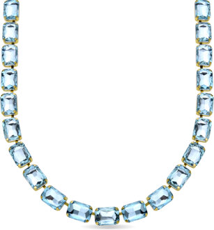 Ankek halsketting in 18k geelgouden afwerking Blauw - One Size