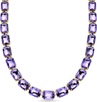 Ankek halsketting in 18k geelgouden afwerking Paars