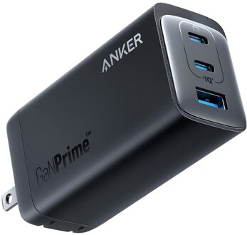 Anker 737 GaN III 3-Port 120W Charger 2*C(100W)+1*A(22.5W) Oplader Zwart