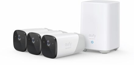 Anker Eufy Cam 2 Pro 3 camera's + basisstation IP-camera Wit