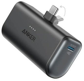 Anker Nano Power Bank (22.5W Built-In USB-C Connector) Black Powerbank Zwart