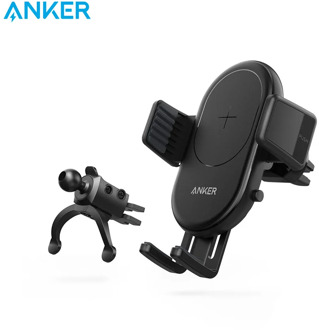 Anker PowerWave Fast Wireless Charger with Air Vent Phone Holder Qi Certified for iPhone 11,Galaxy ,LG and ALL Qi-Enabled Phones