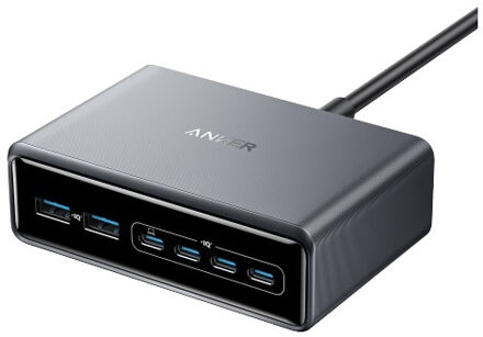 Anker Prime Charger (200W, 6 Ports, GaN) USB Hub Zwart