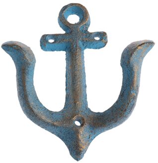 Anker Stijl Muur Haken Badjas Haken Kapstokken Muur Deur Mount Hoed Haken blauw