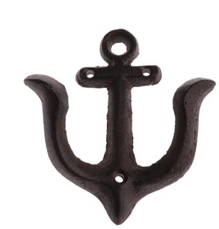 Anker Stijl Muur Haken Badjas Haken Kapstokken Muur Deur Mount Hoed Haken bruin