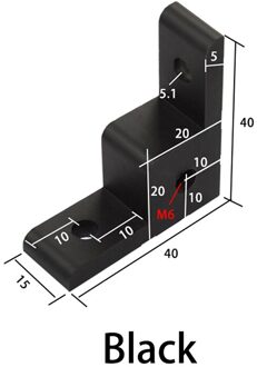 Anker Wiel Connector Haakse Extrusie Hoek Code Voor Aluminium Profiel Zwart/Wit