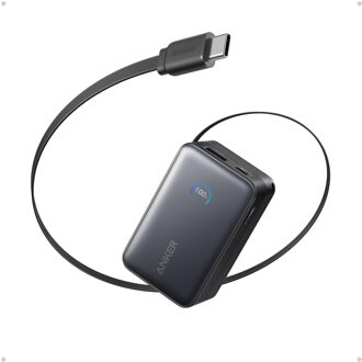 Anker Zolo Power Bank (20 000 mAh 22.5WBuilt-in USB-C Cable) Powerbank Zwart
