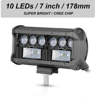 Anmingpu 50W 100W 200W Led Licht Bar Off Road 4 "7" 12 "Spot Led werk Licht Voor Trekker Jeep Suv Atv Auto Rijden Fog Lamp 1 stk 100W LED bar