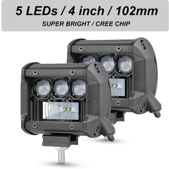 Anmingpu 50W 100W 200W Led Licht Bar Off Road 4 "7" 12 "Spot Led werk Licht Voor Trekker Jeep Suv Atv Auto Rijden Fog Lamp 2 stk 50W LED bar